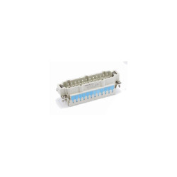 Insert HE, Raccordement à ressort, mâle, 24 pin, 16A, Polycarbonate, 24B|48B 